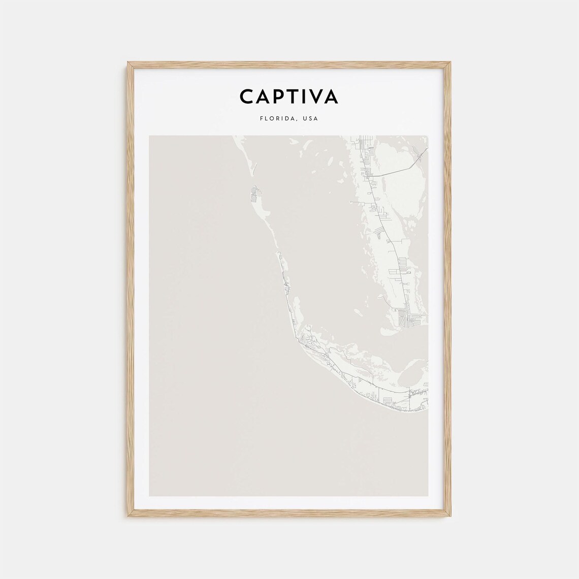 Captiva Personalized Map Art, Florida USA