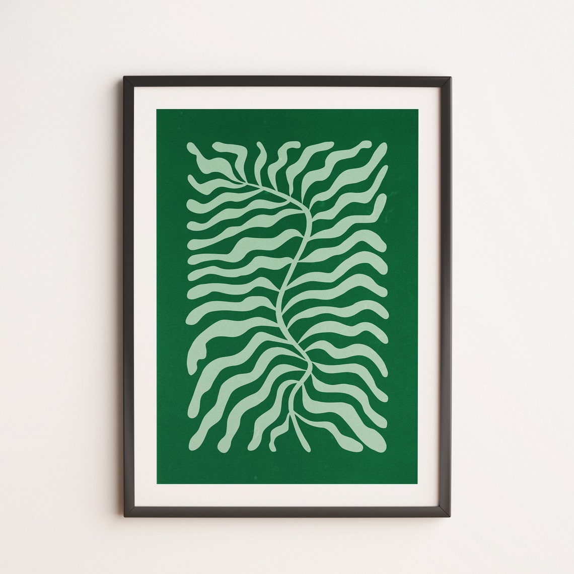 Fun Sage Matisse Edition Green Leaf Abstract Botanical Poster