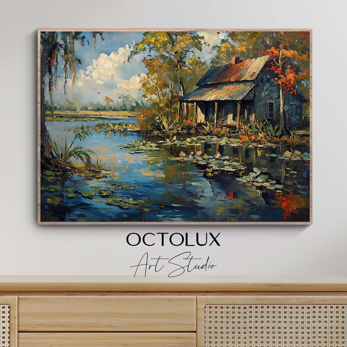 Louisiana Cajun Swamp Landscape Art Print