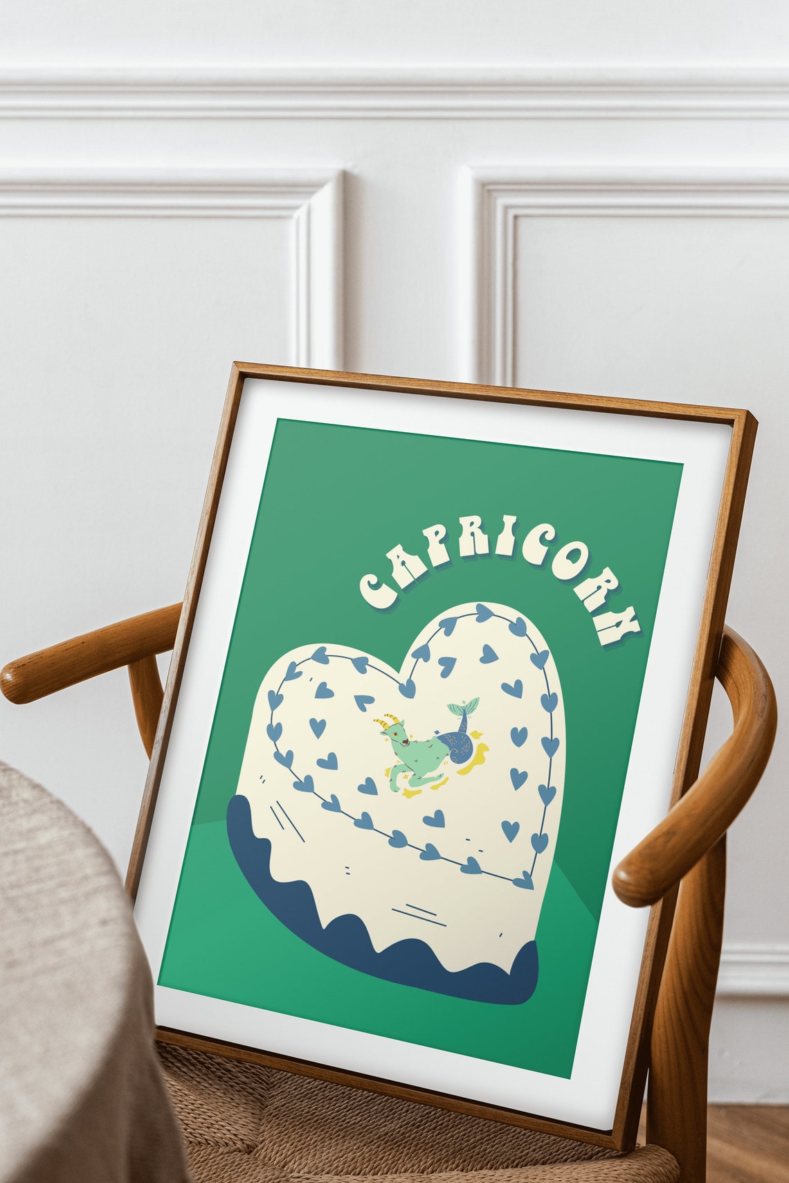 Capricorn Zodiac Wall Art Print Capricorn Art Print Capricorn Zodiac Capricorn Gifts Zodiac Wall Art Capricorn Astrology - Image 2