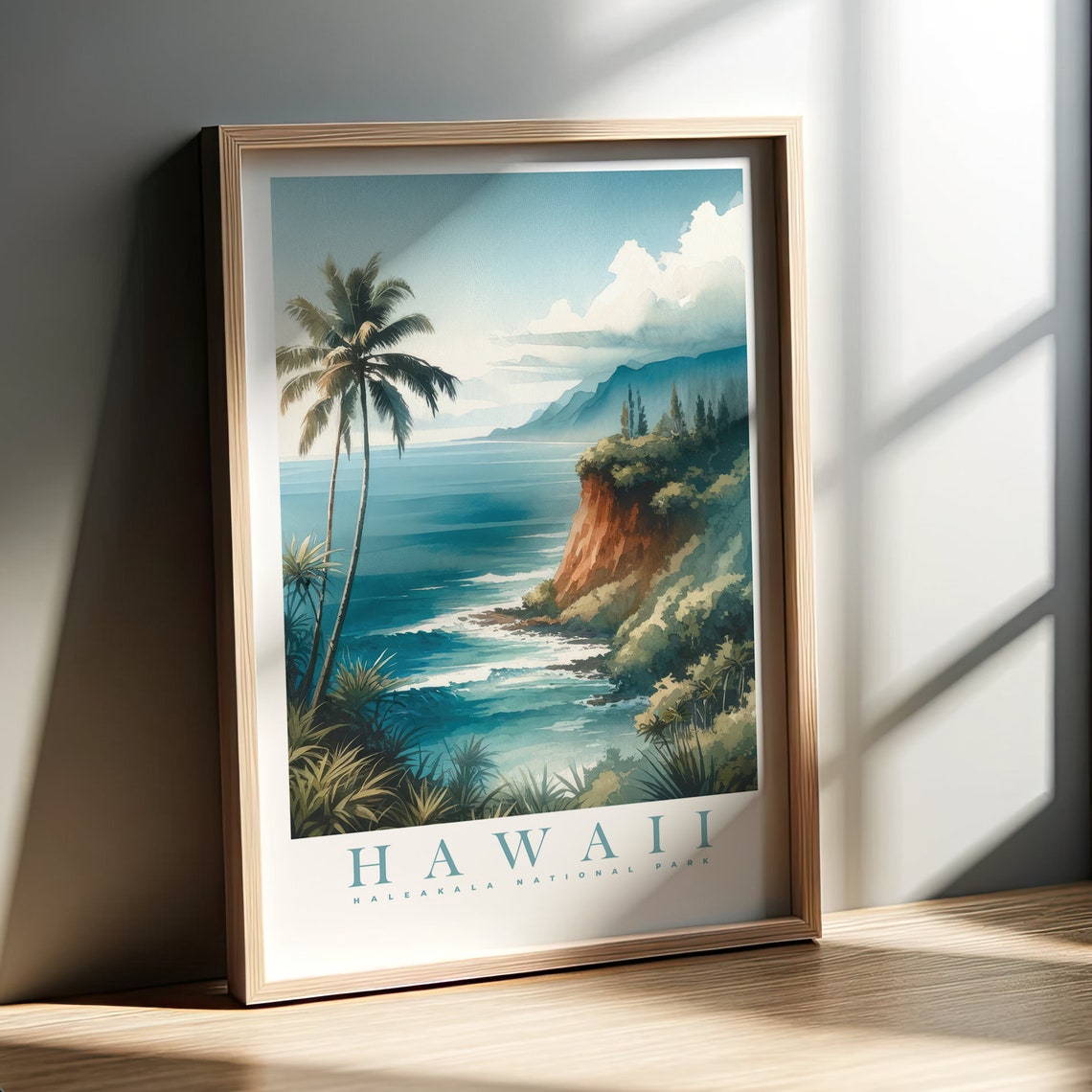 Haleakala National Park Hawaii Ocean Cliffs Palm Coast Poster