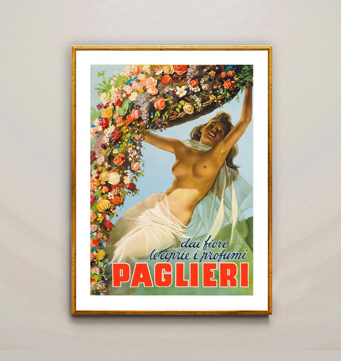 Paglieri Dai Fiori Le Ciprie I Profumi Flower Woman Art Poster - Image 2