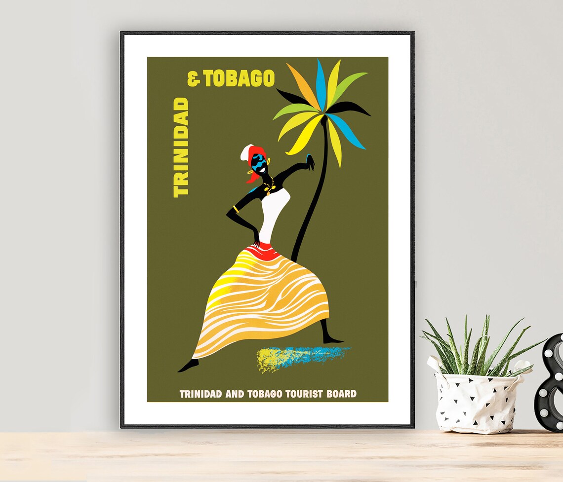 Trinidad Tobago Vintage Travel Poster, Travel Poster