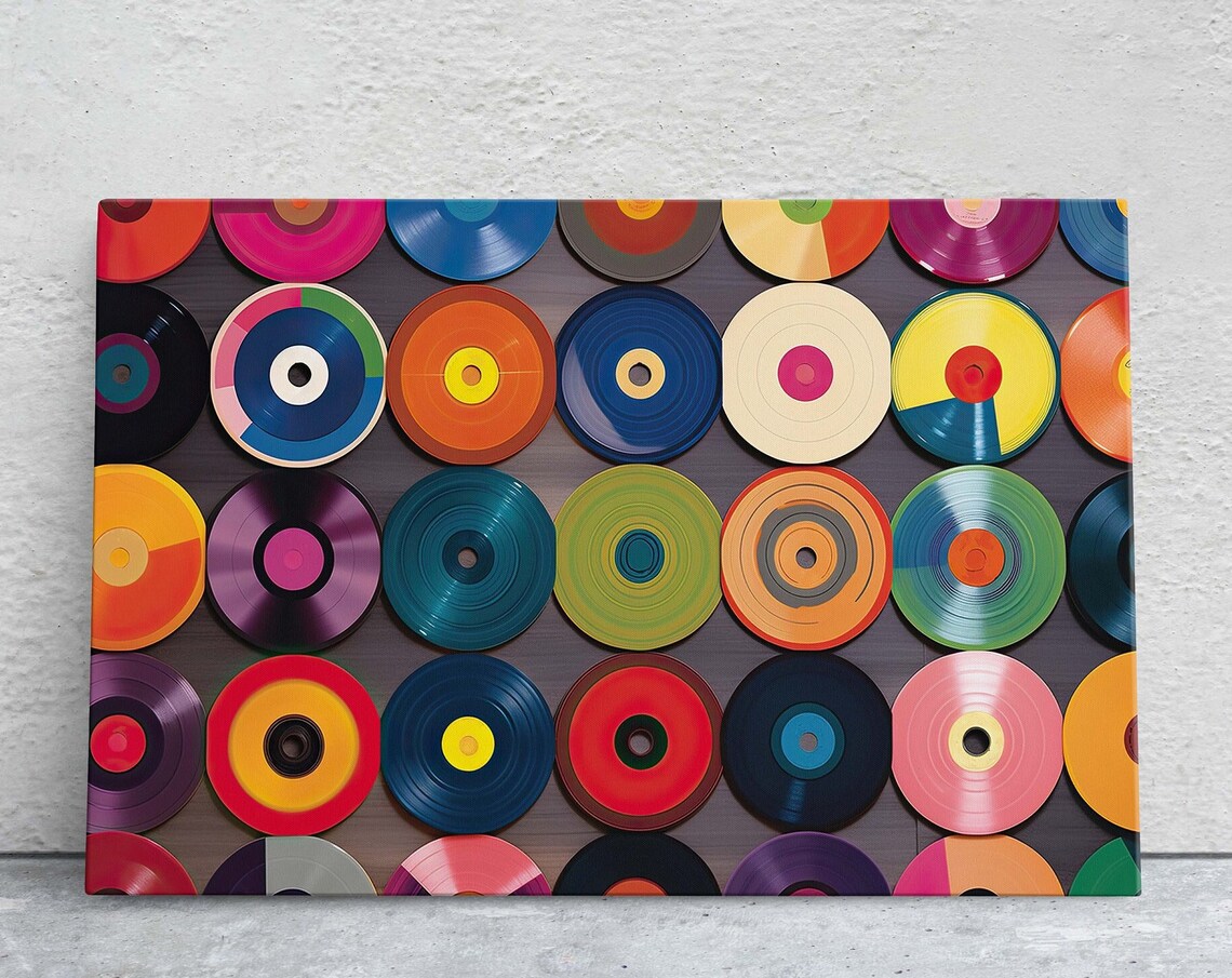 Vinyl Record Pop Art Retro Music Lover Art Print