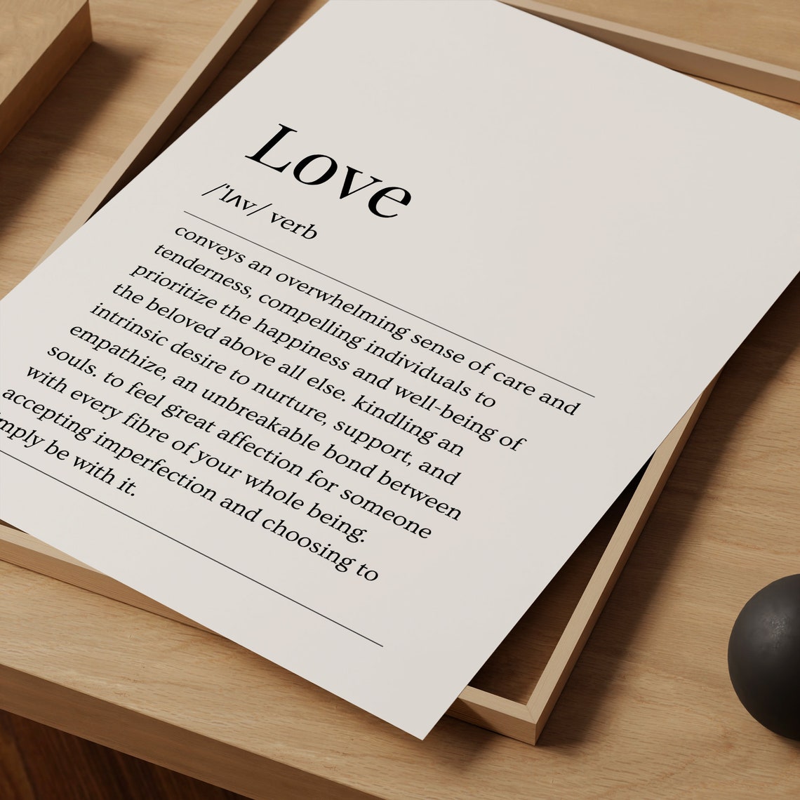 Love Dictionary Definition White Modern Minimalist Poster Gift - Image 7