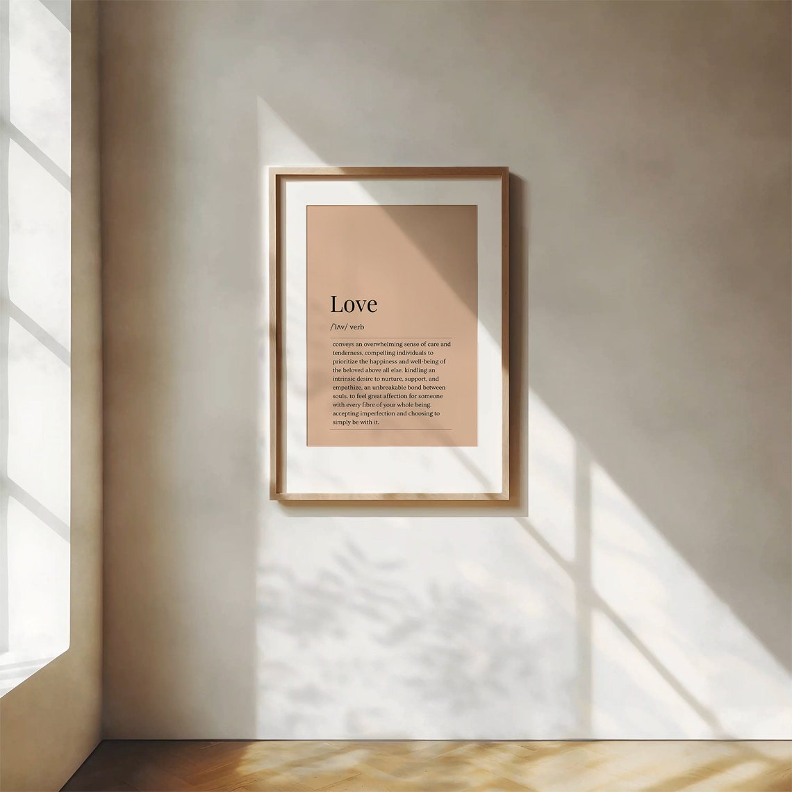 Love Dictionary Definition Peach Background Typography Wall Art - Image 4