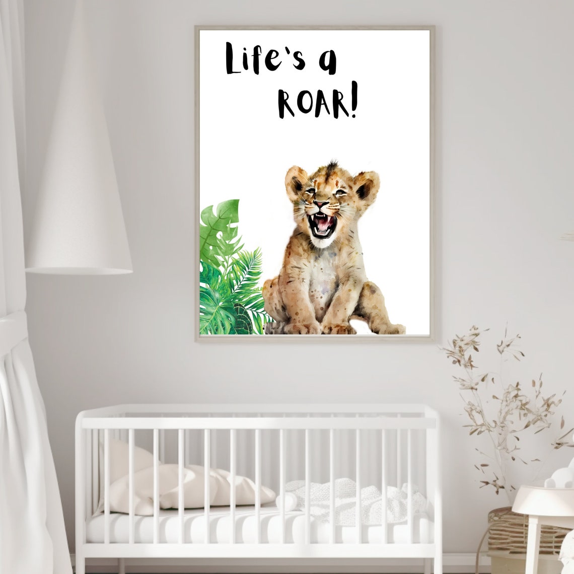 Nursery Lion Print Baby Room Decor Gender Neutral Nursery Prints Newborn Gift Jungle Animal Safari Wall Art Baby Lion Wall Art Lnj004 - Image 5