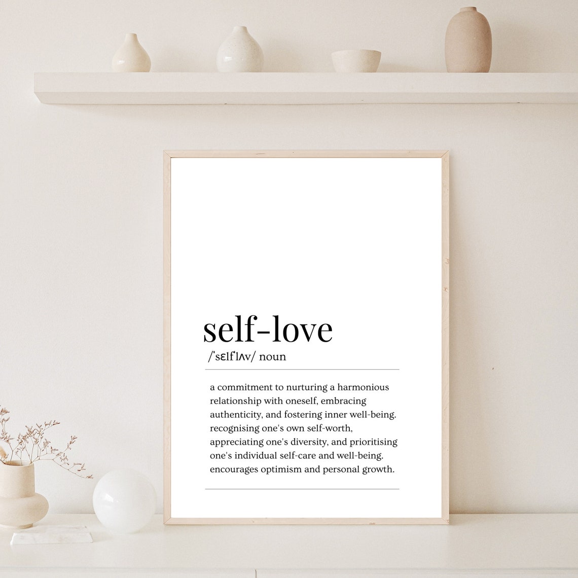 Self Love Dictionary Definition Affirmation Mental Health Poster - Image 4