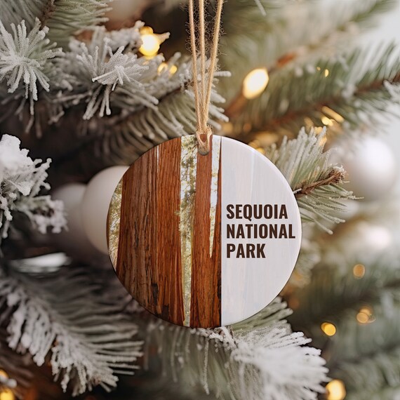 Sequoia National Park Giant Forest Trees Christmas Ornament Print