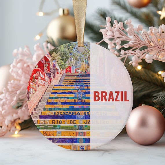 Brazil Selaron Steps Rio de Janeiro Christmas Ornament Wall Print