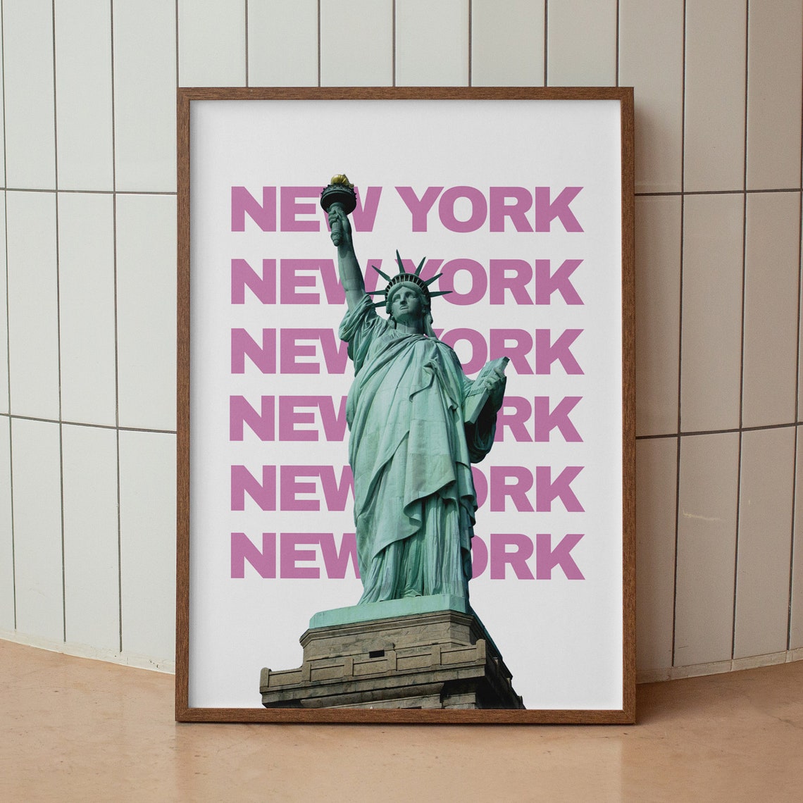 New York City Travel Poster, Trendy Exhibition Print