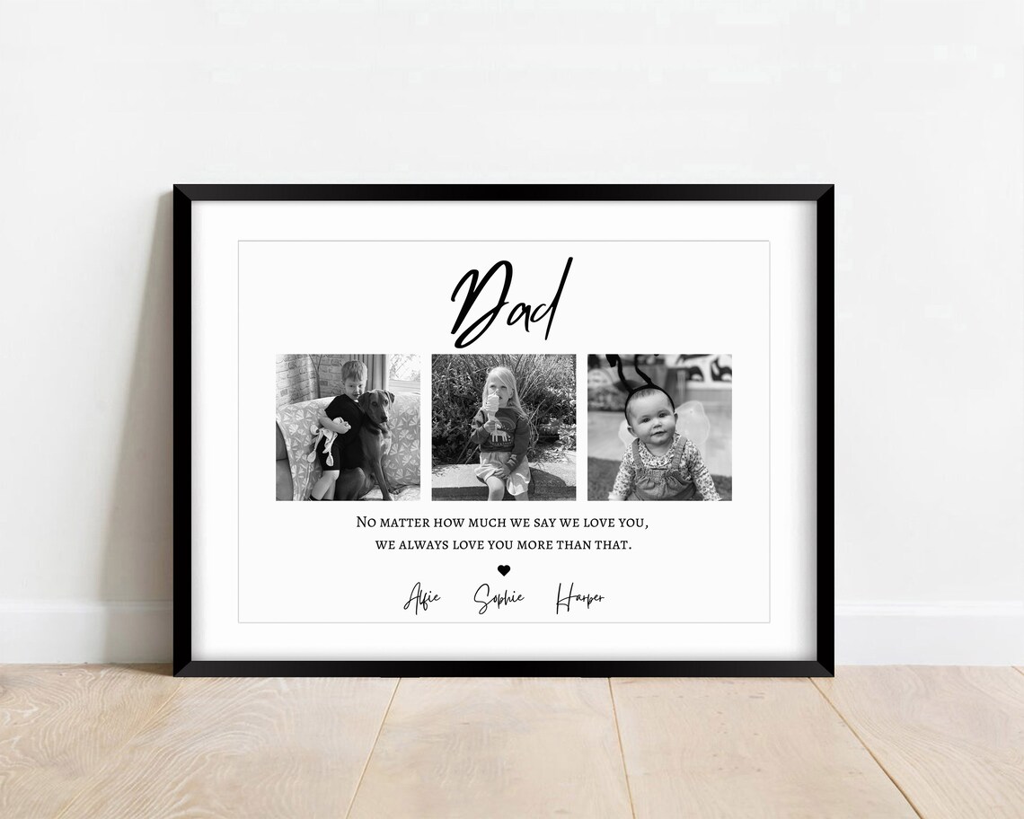 Custom Dad Gift Personalised Father Photo Print - Image 3