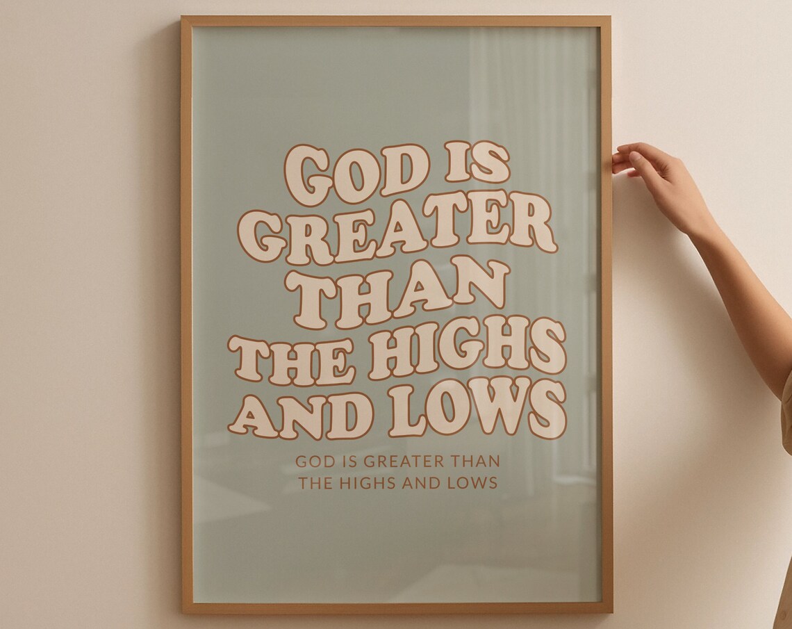 Retro Christian Bible Verse Faith Wall Art Print - Image 4
