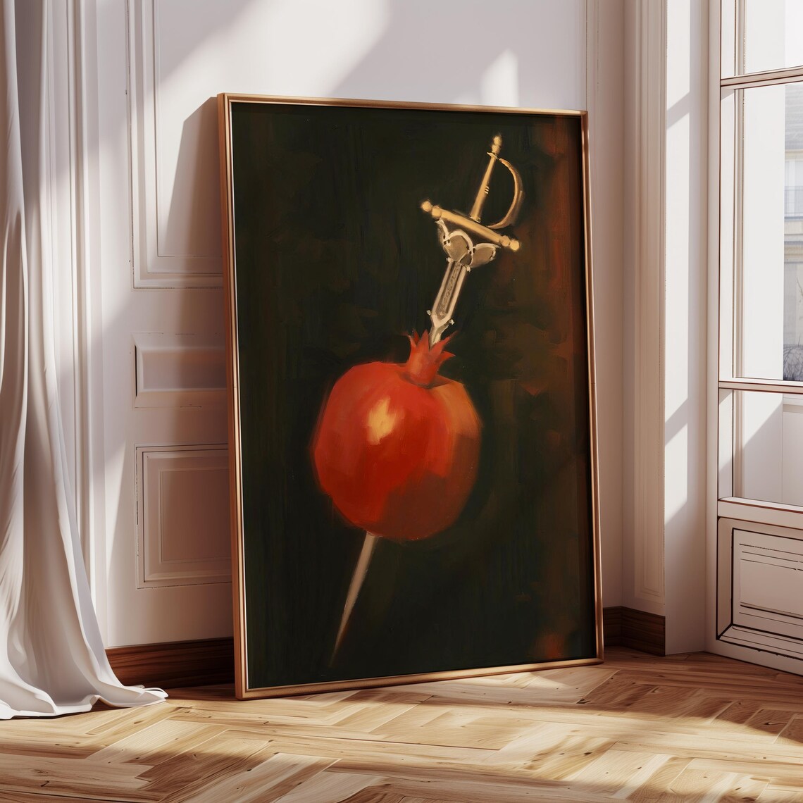 Sword Pierced Pomegranate Gothic Art Print - Image 3