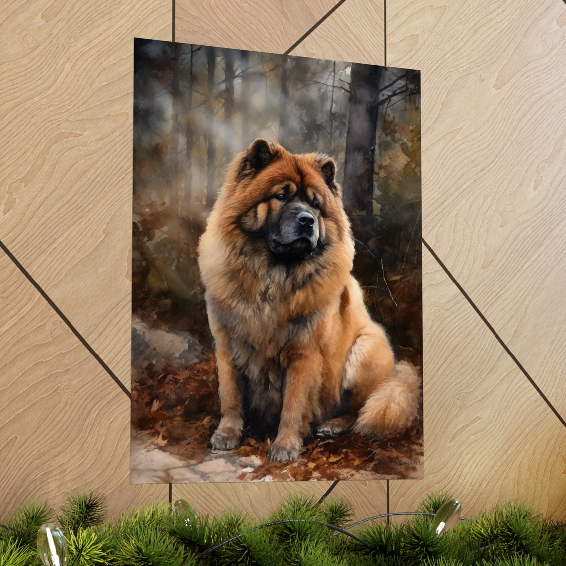 Chow Chow Dog Art Print Dog Wall Art Animal Art Print Animal Art Poster Dog Lover Gift Colorful Animal Wall Art Cool Dog Art - Image 2
