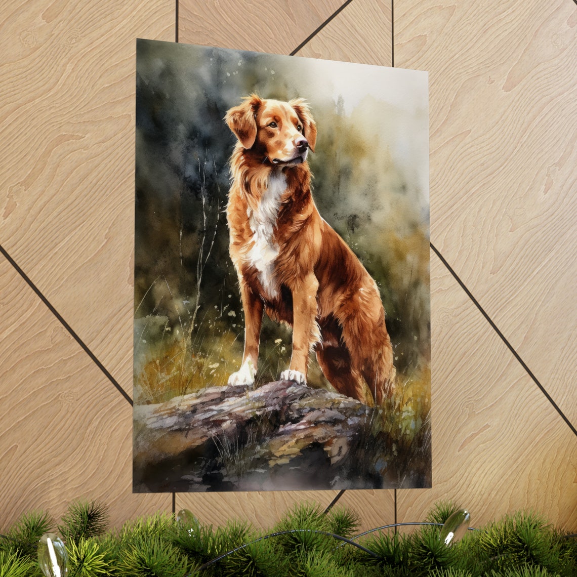 Nova Scotia Duck Tolling Retriever Dog Art Print Dog Wall Art Animal Art Print Animal Art Poster Dog Lover Gift Colorful Animal Art - Image 2