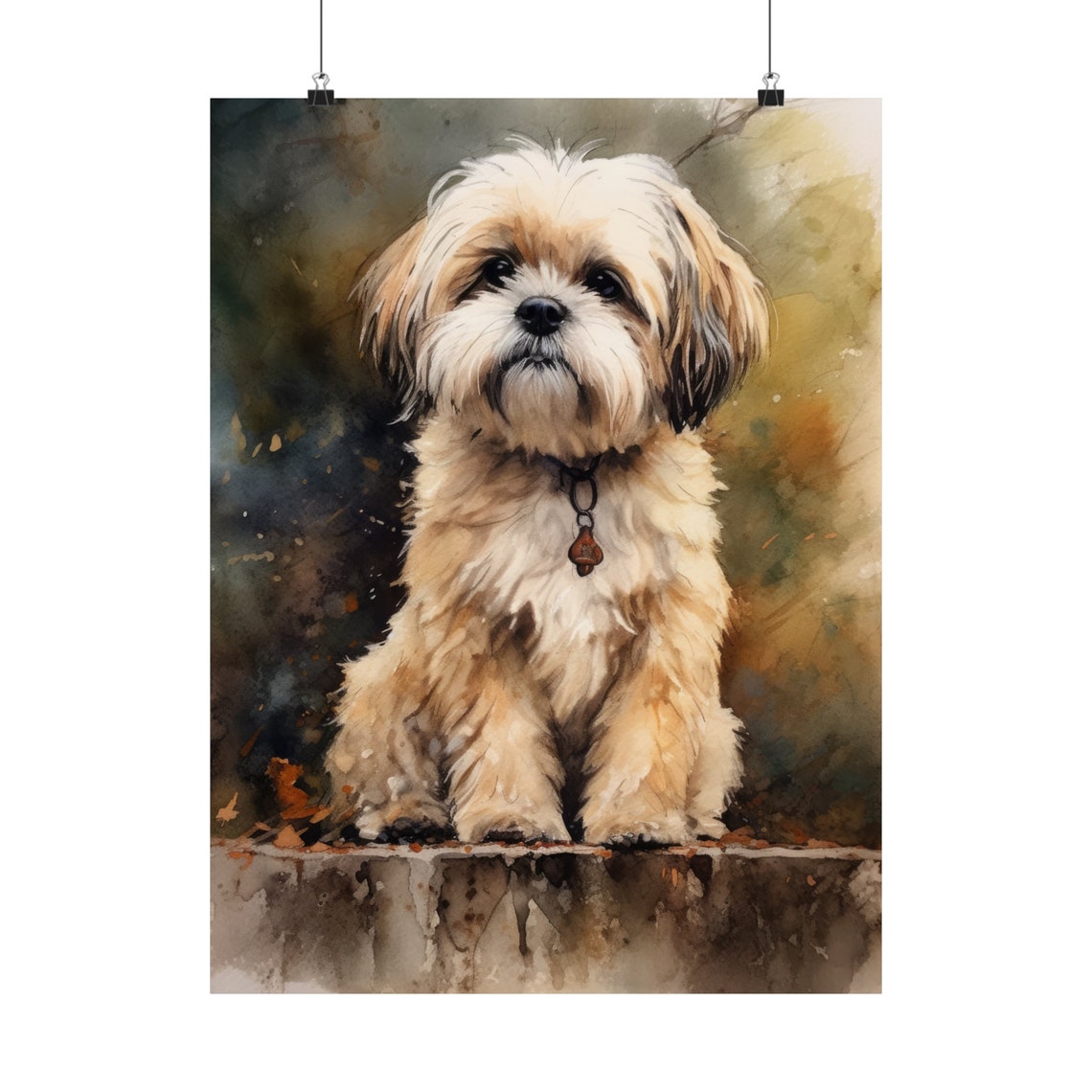 Lhasa Apso Dog Art Print Dog Wall Art Animal Art Print Animal Art Poster Dog Lover Gift Colorful Animal Wall Art Cool Dog Art - Image 5