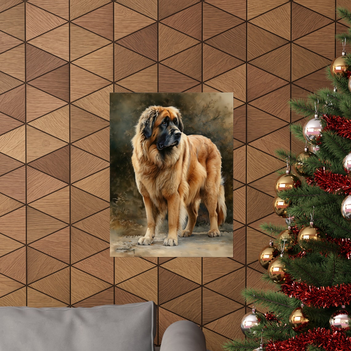 Leonberger Dog Art Print Dog Wall Art Animal Art Print Animal Art Poster Dog Lover Gift Colorful Animal Wall Art Cool Dog Art - Image 3