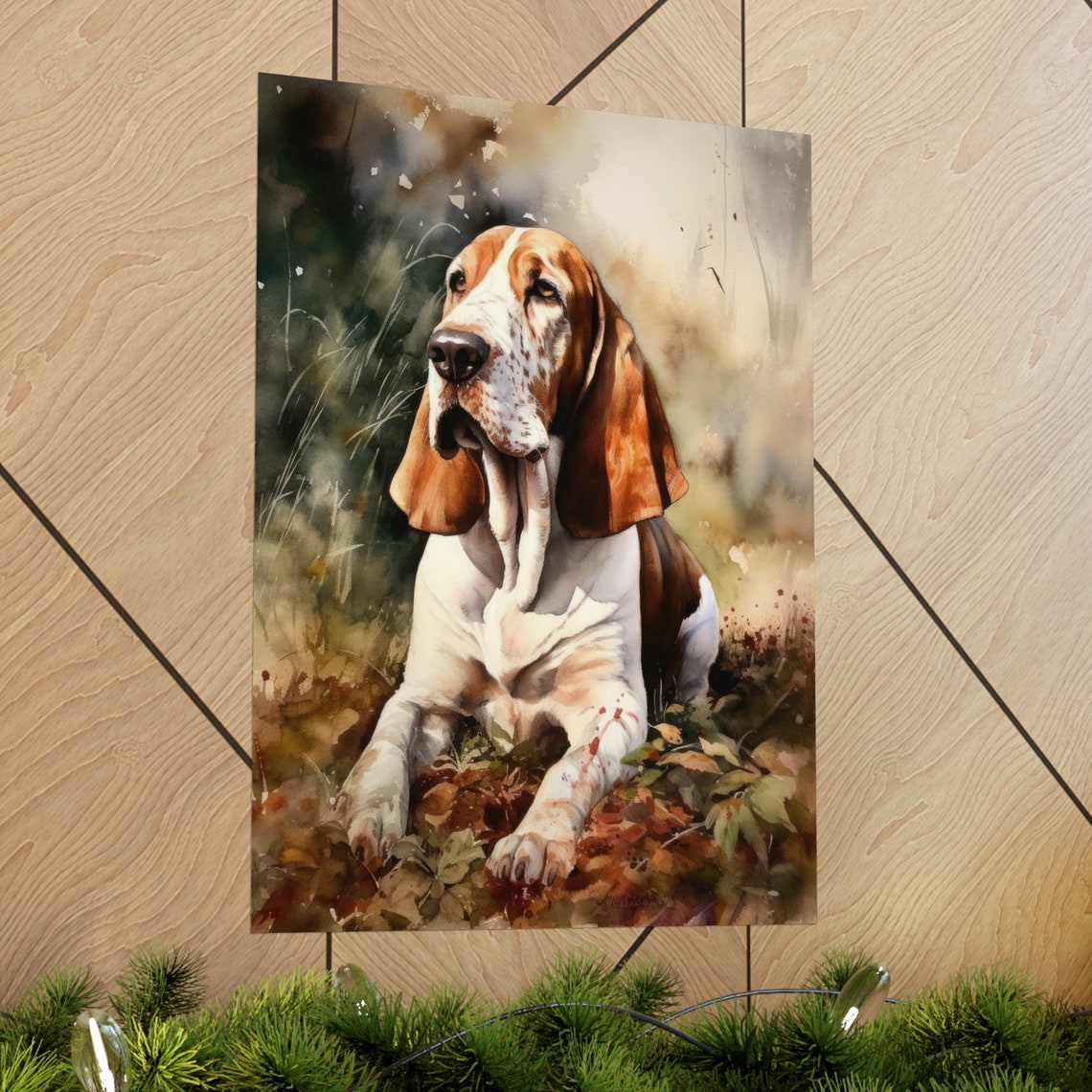 Basset Hound Dog Art Print Dog Wall Art Animal Art Print Animal Art Poster Dog Lover Gift Colorful Animal Wall Art Cool Dog Art - Image 2