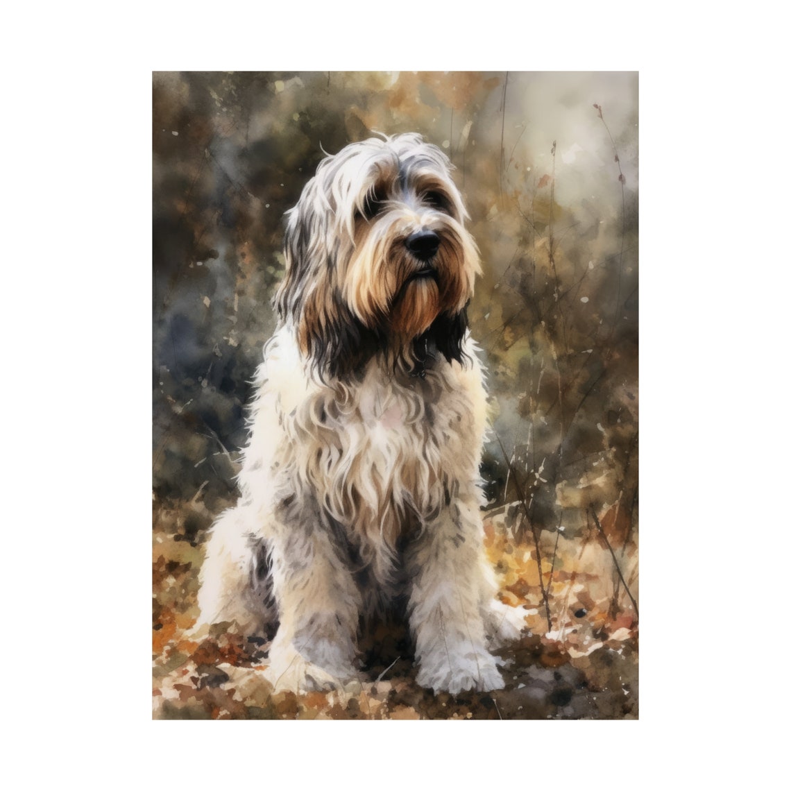 Petit Basset Griffon Vendeen Dog Art Print Dog Wall Art Animal Art Print Animal Art Poster Dog Lover Gift Colorful Animal Wall Art - Image 4
