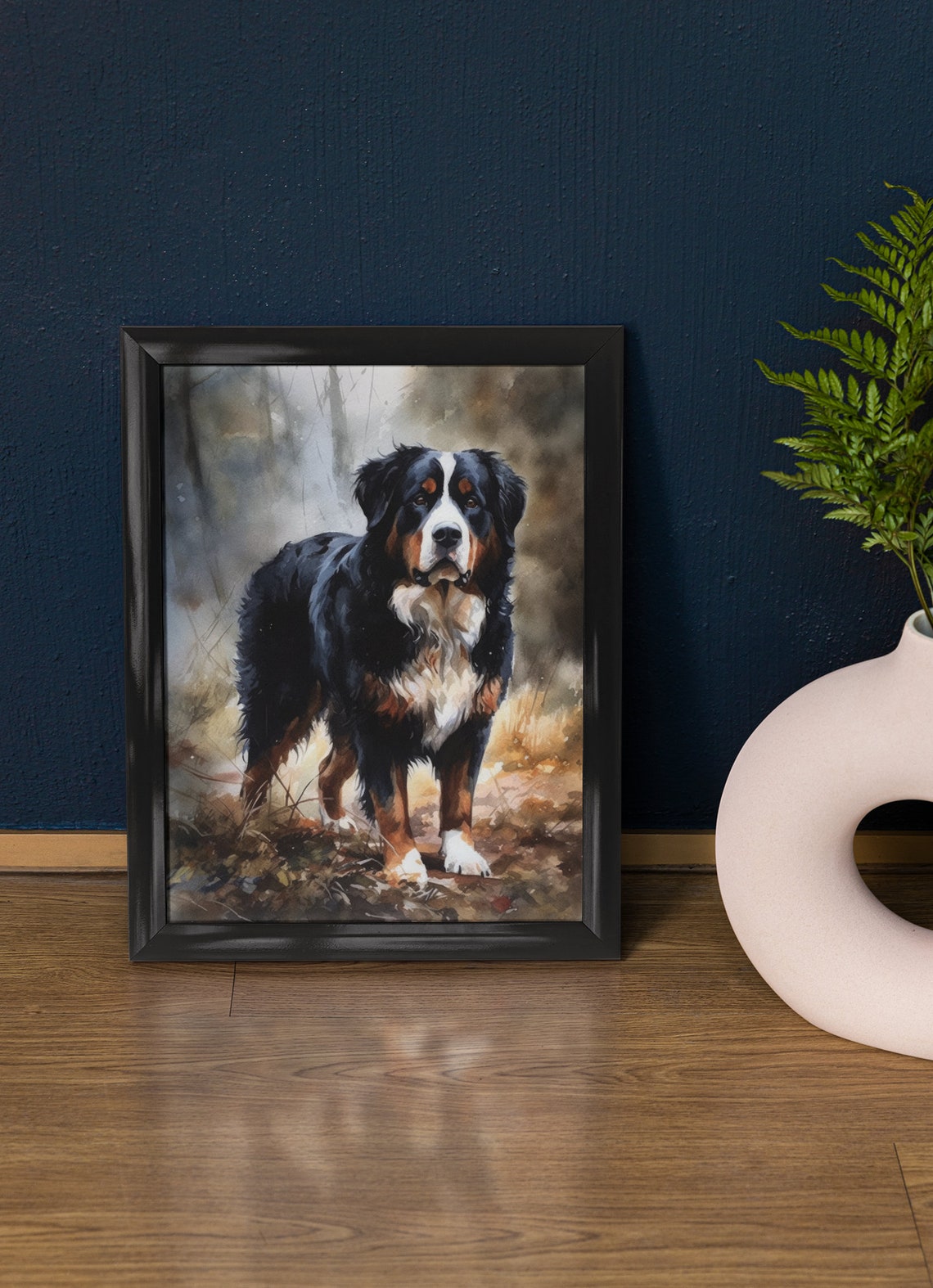 Bernese Mountain Dog Art Print Dog Wall Art Animal Art Print Animal Art Poster Dog Lover Gift Colorful Animal Wall Art Cool Dog Art