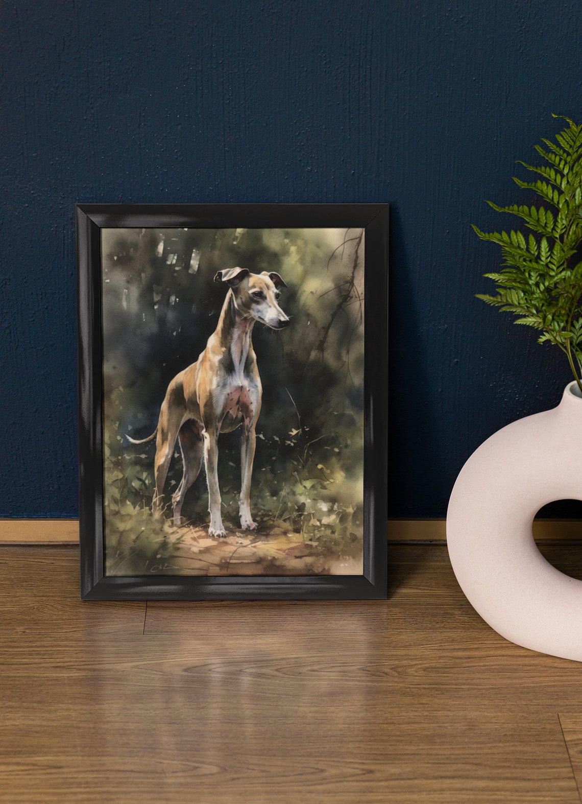 Whippet Dog Art Print Dog Wall Art Animal Art Print Animal Art Poster Dog Lover Gift Colorful Animal Wall Art Cool Dog Art
