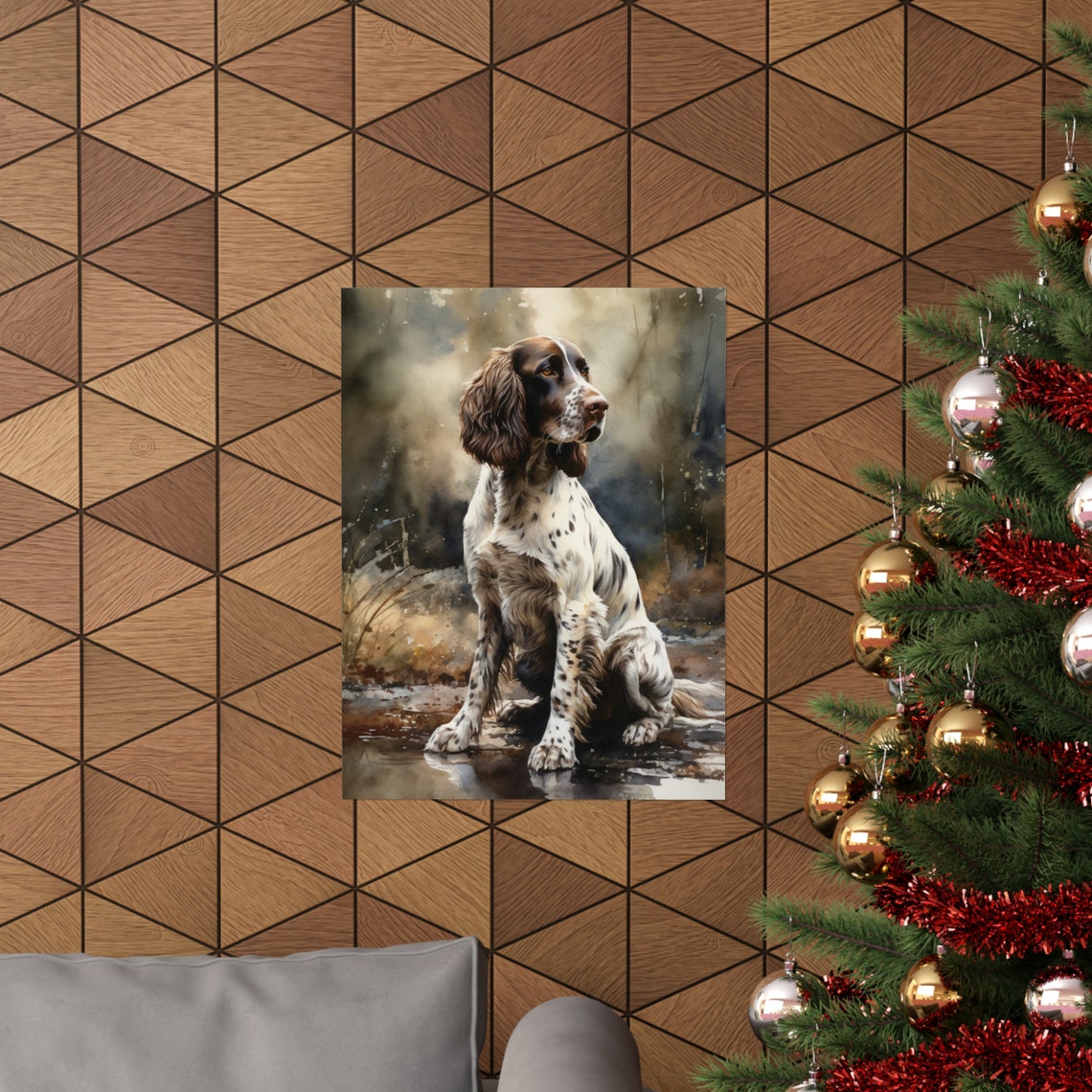 English Springer Spaniel Dog Art Print Dog Wall Art Animal Art Print Animal Art Poster Dog Lover Gift Colorful Animal Wall Art - Image 3