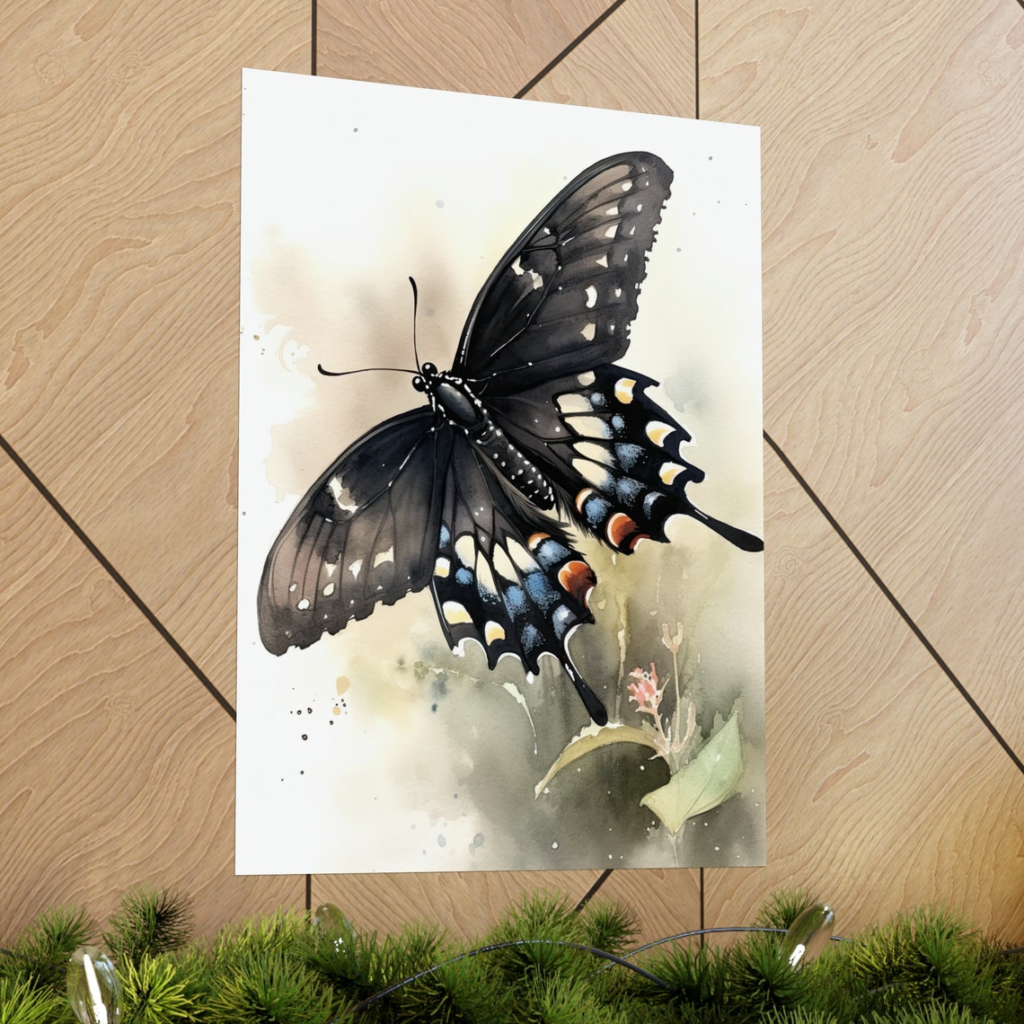 Swallowtail Butterfly Art Print Butterfly Home Dcor Watercolor Butterfly Painting Insect Wall Art Nature Lover Butterflies Artwork - Image 2