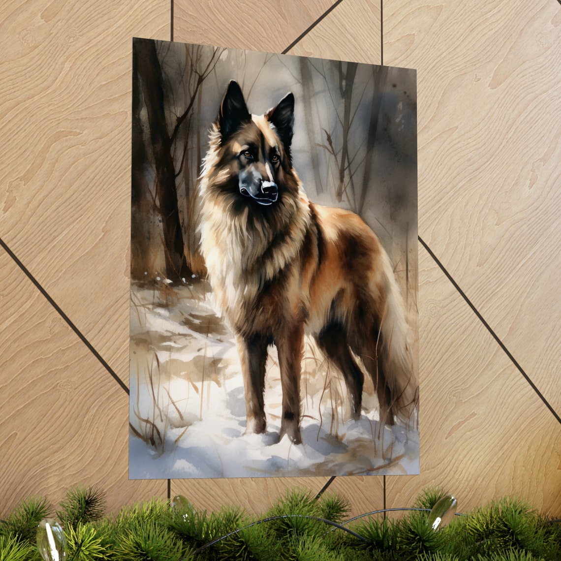 Belgian Tervuren Dog Art Print Dog Wall Art Animal Art Print Animal Art Poster Dog Lover Gift Colorful Animal Wall Art Cool Dog Art - Image 2