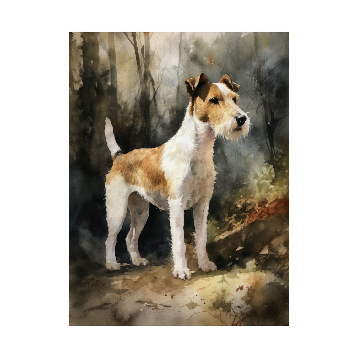 Wire Fox Terrier Dog Art Print Dog Wall Art Animal Art Print Animal Art Poster Dog Lover Gift Colorful Animal Wall Art Cool Dog Art - Image 4