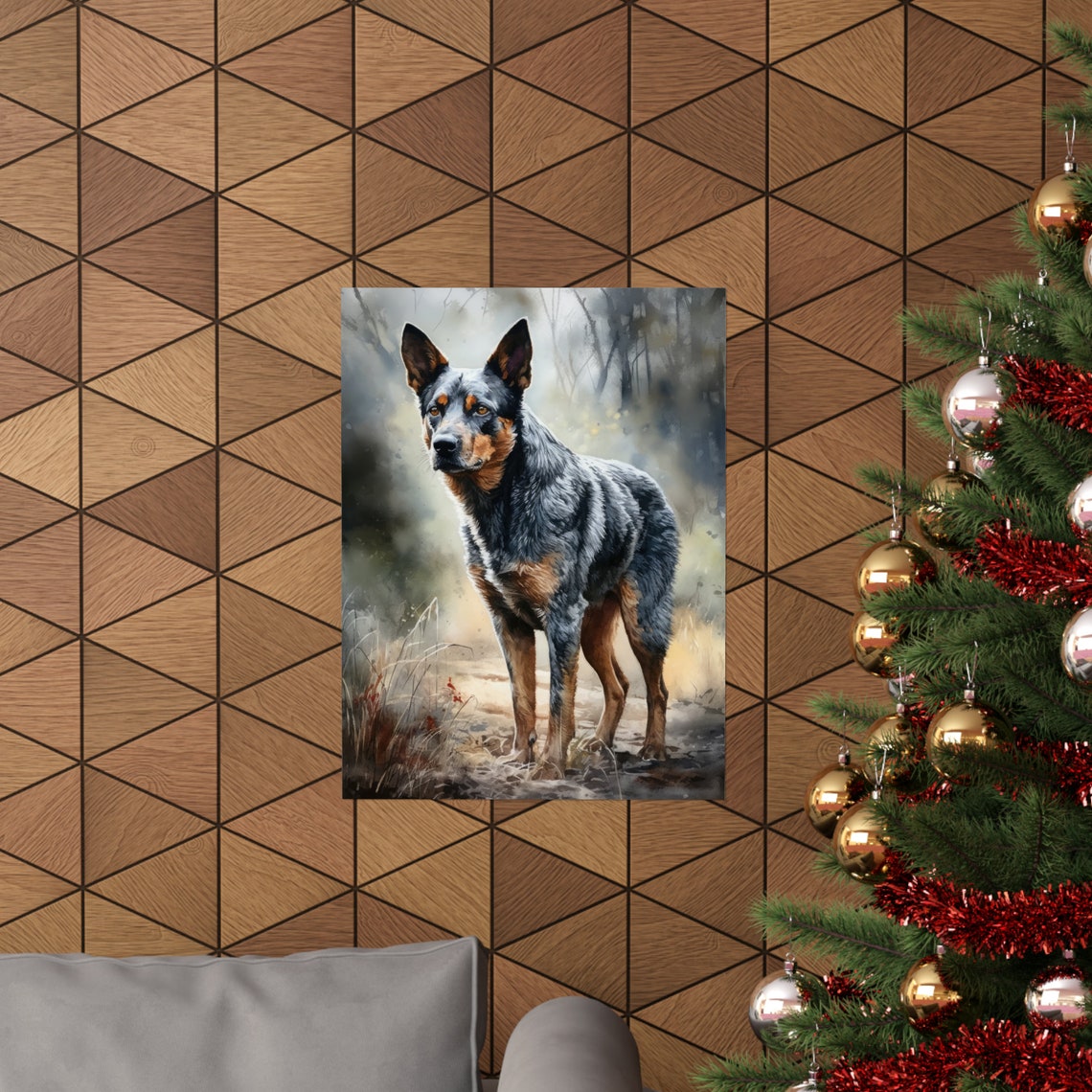Australian Cattle Dog Art Print Dog Wall Art Animal Art Print Animal Art Poster Dog Lover Gift Colorful Animal Wall Art Cool Dog Art - Image 3