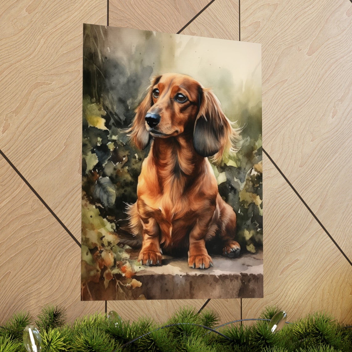 Dachshund Dog Art Print Dog Wall Art Animal Art Print Animal Art Poster Dog Lover Gift Colorful Animal Wall Art Cool Dog Art - Image 2