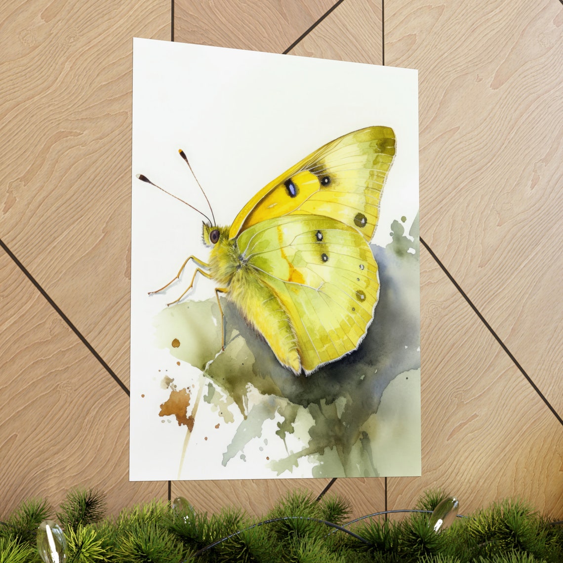 Sulphur Butterfly Art Print Butterfly Home Dcor Watercolor Butterfly Painting Insect Wall Art Nature Lover Butterflies Artwork - Image 2
