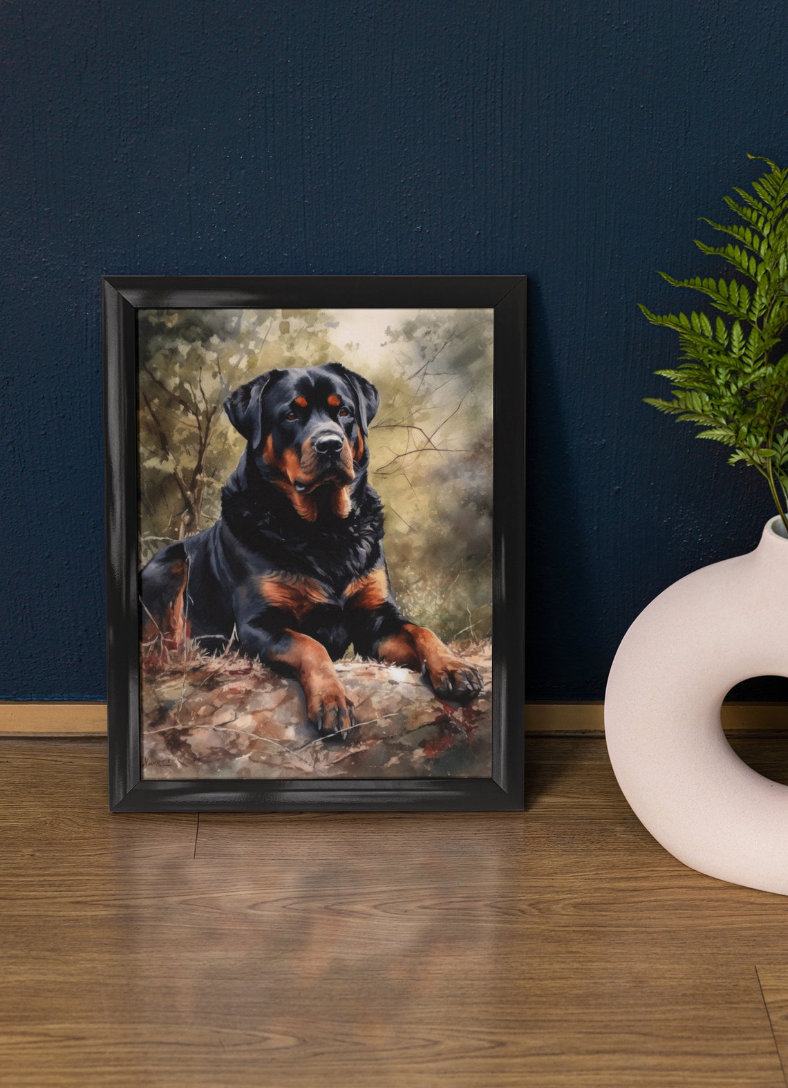 Rottweiler Dog Art Print Dog Wall Art Animal Art Print Animal Art Poster Dog Lover Gift Colorful Animal Wall Art Cool Dog Art