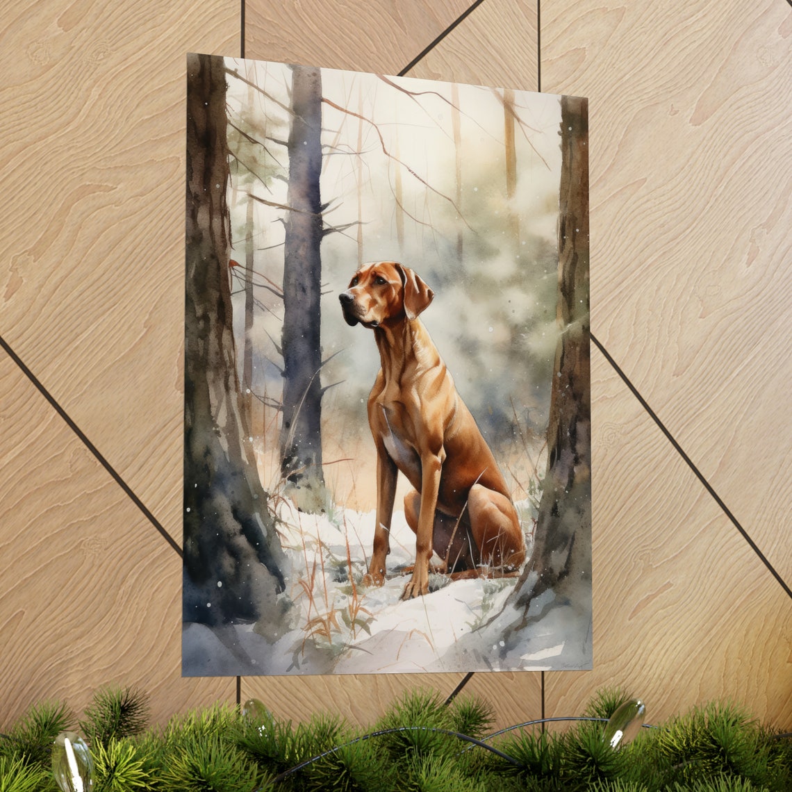 Redbone Coonhound Dog Art Print Dog Wall Art Animal Art Print Animal Art Poster Dog Lover Gift Colorful Animal Wall Art Cool Dog Art - Image 2