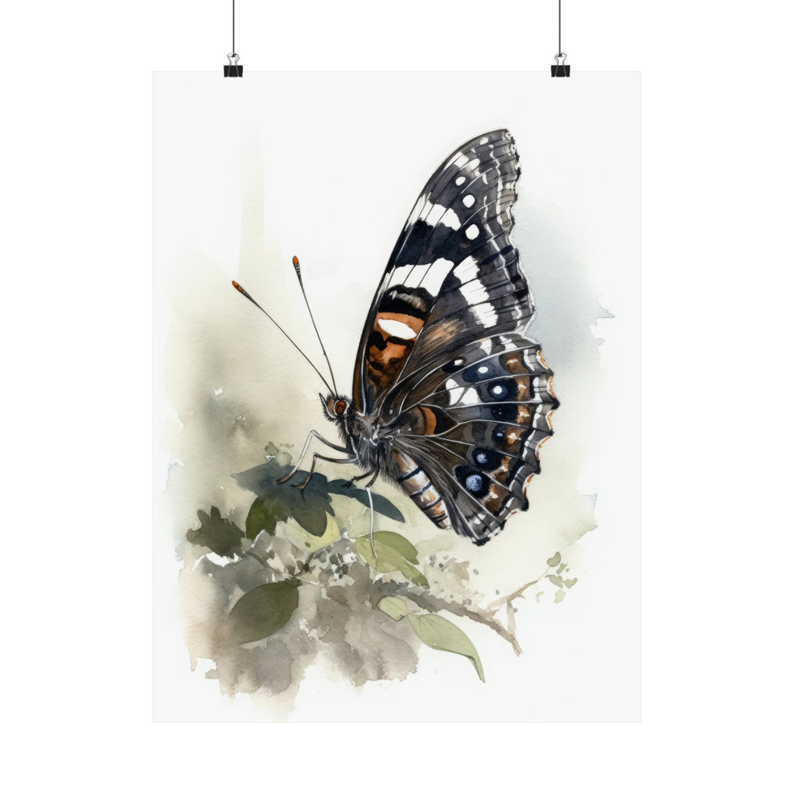 Admiral Butterfly Art Print Butterfly Home Dcor Watercolor Butterfly Painting Insect Wall Art Nature Lover Butterflies Artwork - Image 5