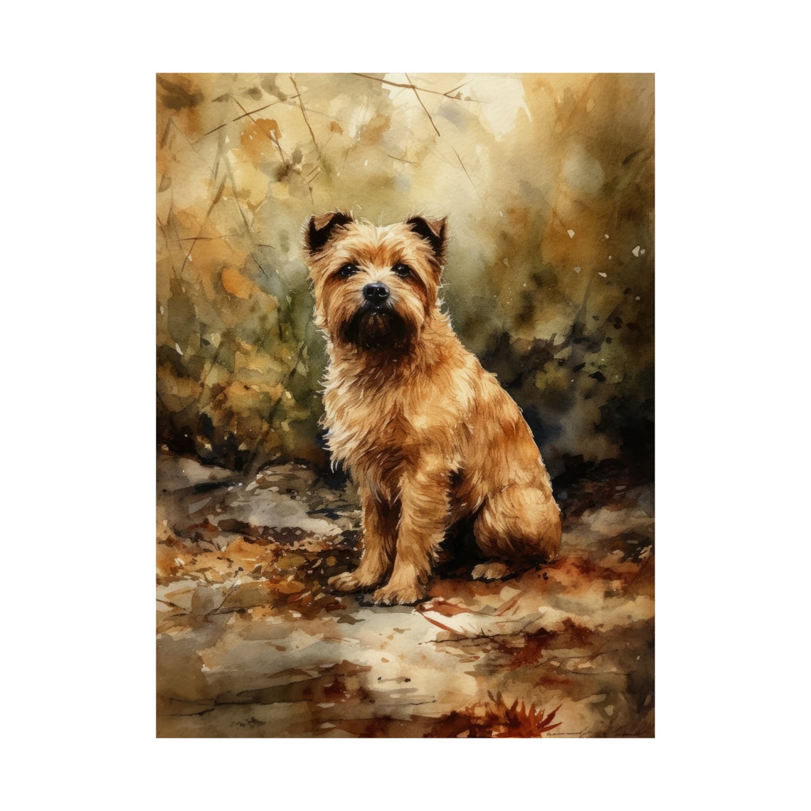 Norfolk Terrier Dog Art Print Dog Wall Art Animal Art Print Animal Art Poster Dog Lover Gift Colorful Animal Wall Art Cool Dog Art - Image 4