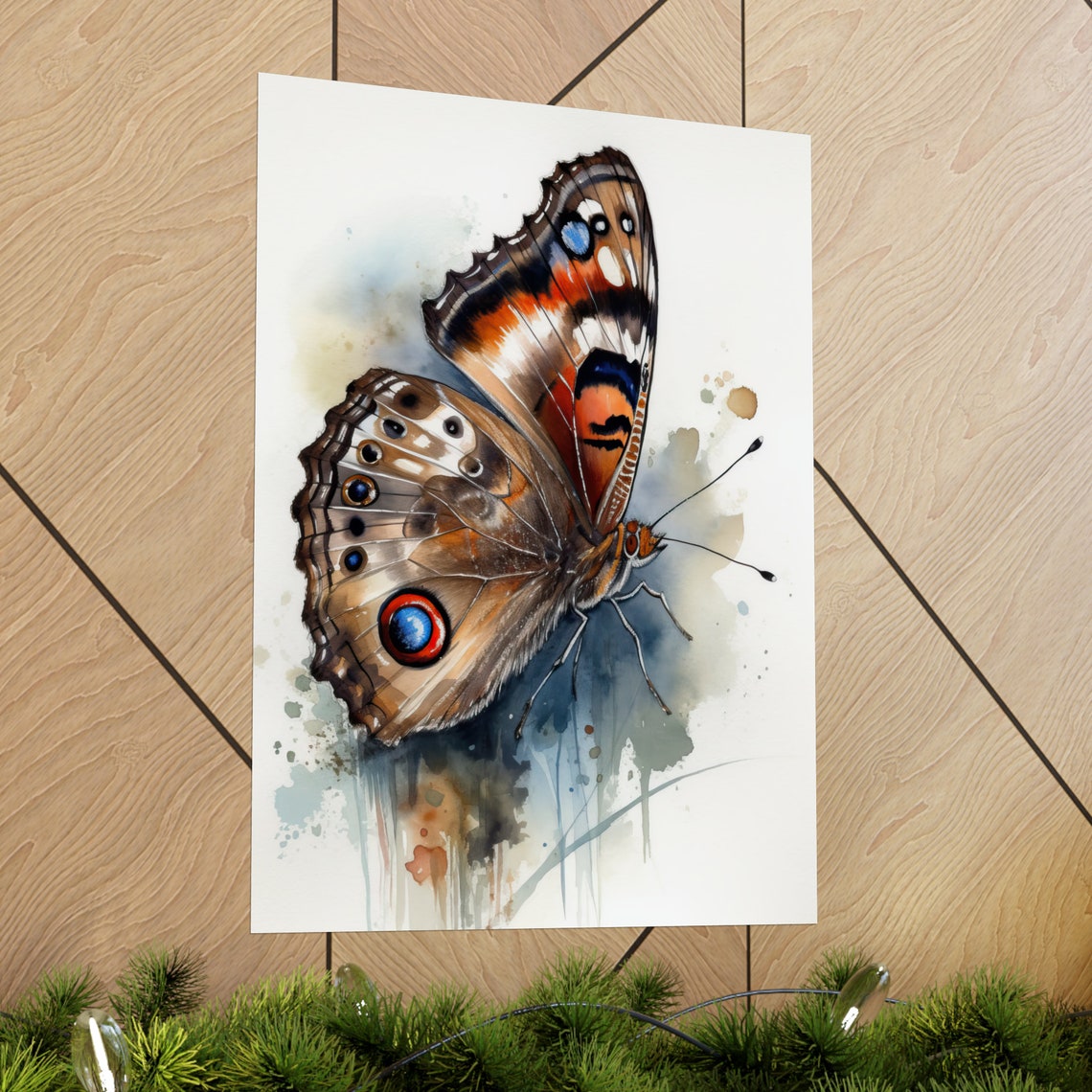 Common Buckeye Butterfly Art Print Butterfly Home Dcor Watercolor Butterfly Painting Insect Wall Art Nature Lover Butterflies Artwork - Image 2