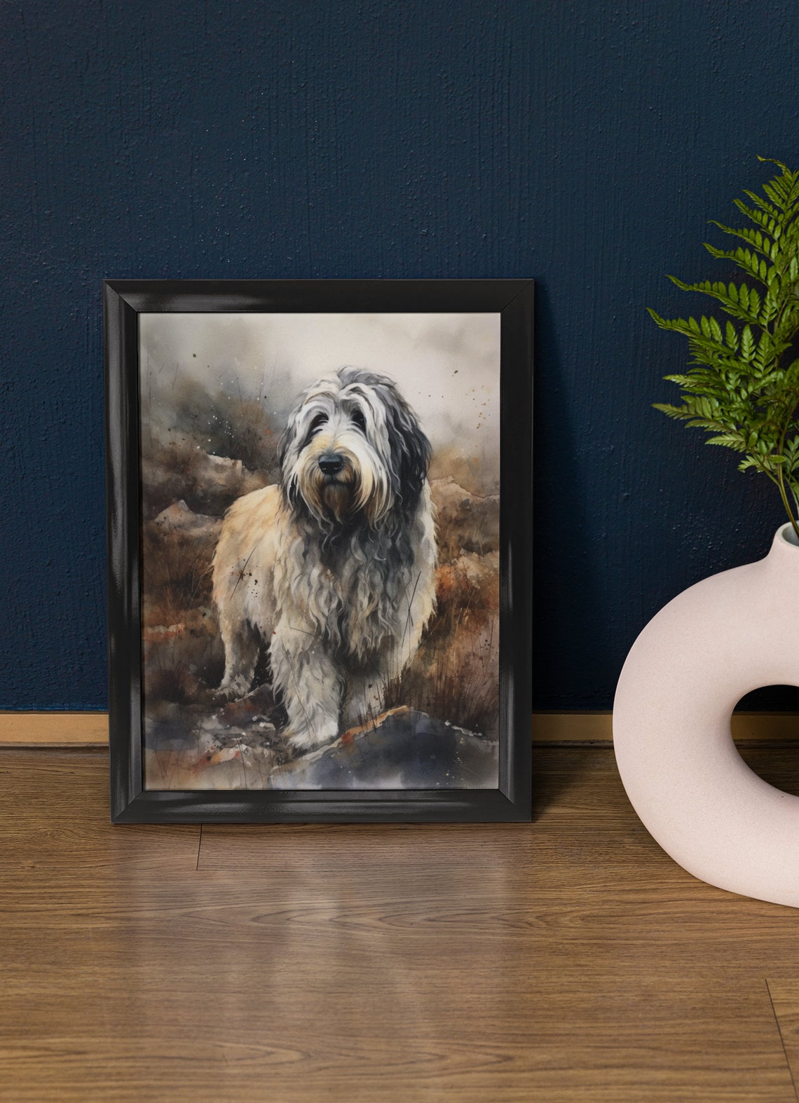 Polish Lowland Sheepdog Dog Art Print Dog Wall Art Animal Art Print Animal Art Poster Dog Lover Gift Colorful Animal Wall Art Cool Dog
