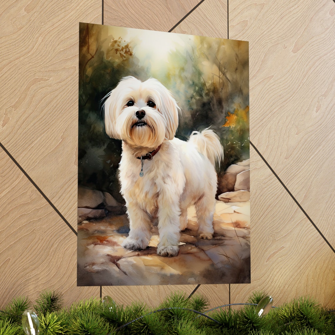 Coton De Tulear Dog Art Print Dog Wall Art Animal Art Print Animal Art Poster Dog Lover Gift Colorful Animal Wall Art Cool Dog Art - Image 2
