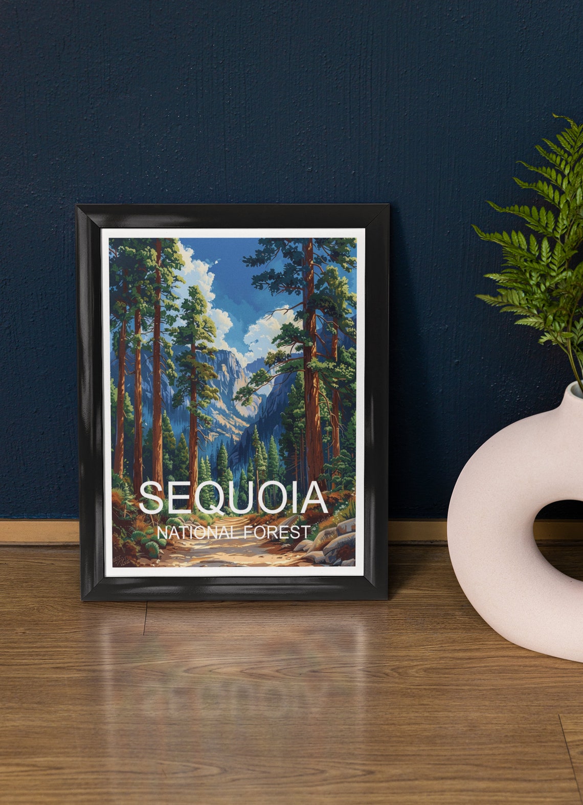 Sequoia National Forest Giant Trees Granite Cliffs Trail Poster