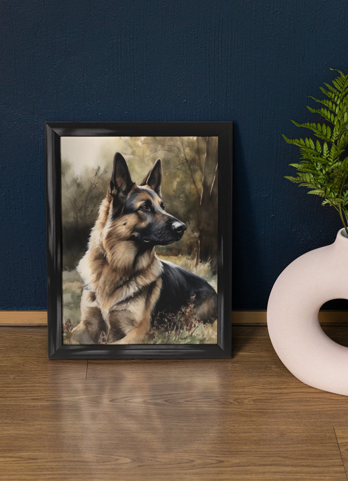 German Shepherd Dog Art Print Dog Wall Art Animal Art Print Animal Art Poster Dog Lover Gift Colorful Animal Wall Art Cool Dog Art