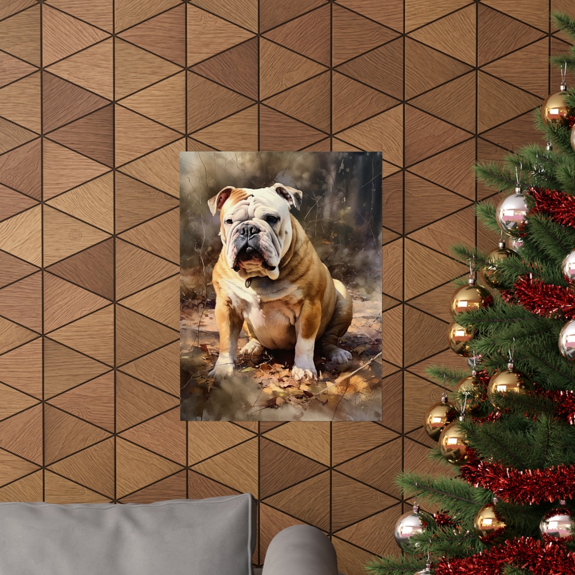 Bulldog Dog Art Print Dog Wall Art Animal Art Print Animal Art Poster Dog Lover Gift Colorful Animal Wall Art Cool Dog Art - Image 3