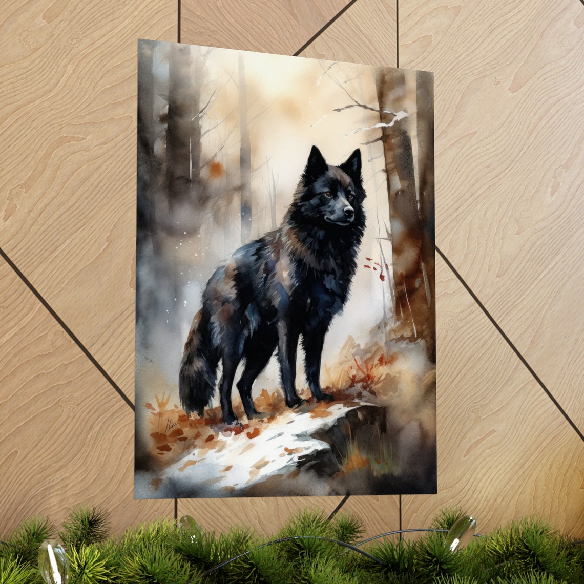 Schipperke Dog Art Print Dog Wall Art Animal Art Print Animal Art Poster Dog Lover Gift Colorful Animal Wall Art Cool Dog Art - Image 2