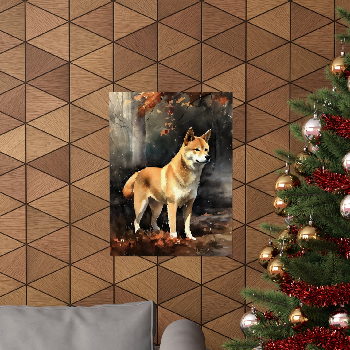 Shiba Inu Dog Art Print Dog Wall Art Animal Art Print Animal Art Poster Dog Lover Gift Colorful Animal Wall Art Cool Dog Art - Image 3