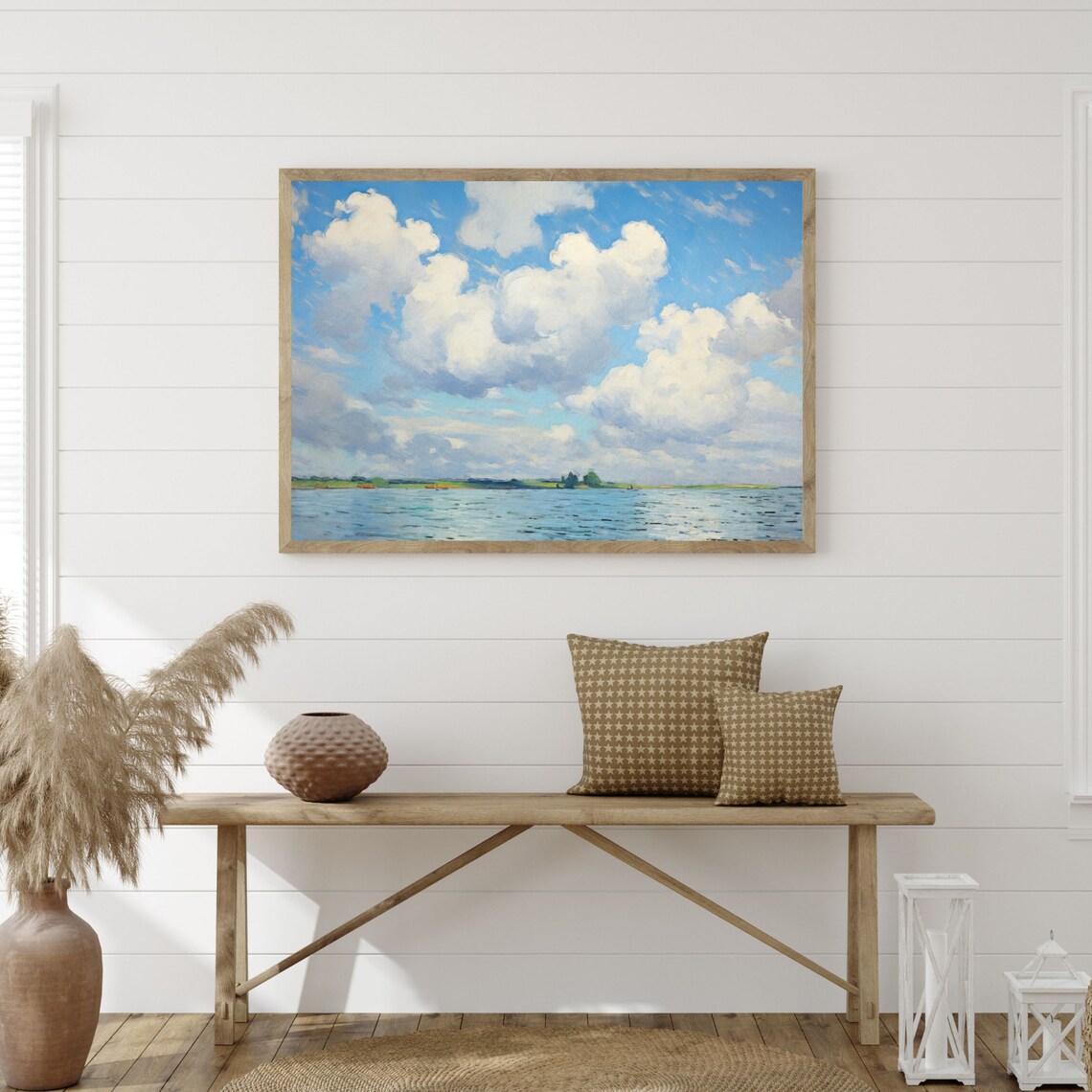 Seascape Cloud Study, Retro Minimalist Art Print - Image 3
