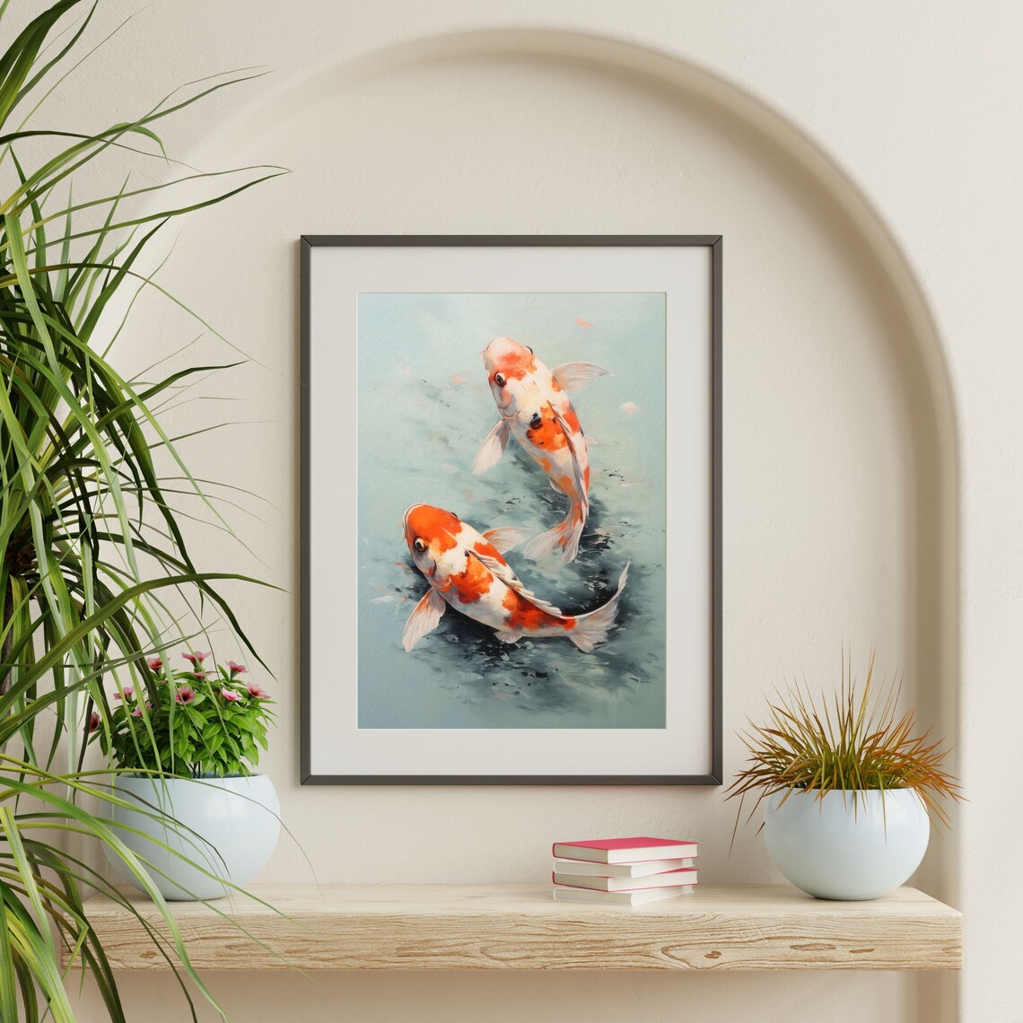 Koi Fish Painting Minimal Kitchen Art Print Modern Japanese Nursery Kids Room Wall Decor P 333 - Image 2