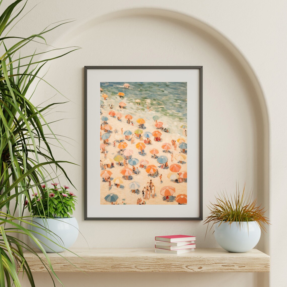 Retro Beach Abstract Wall Art Print, Coastal Minimal - Image 2