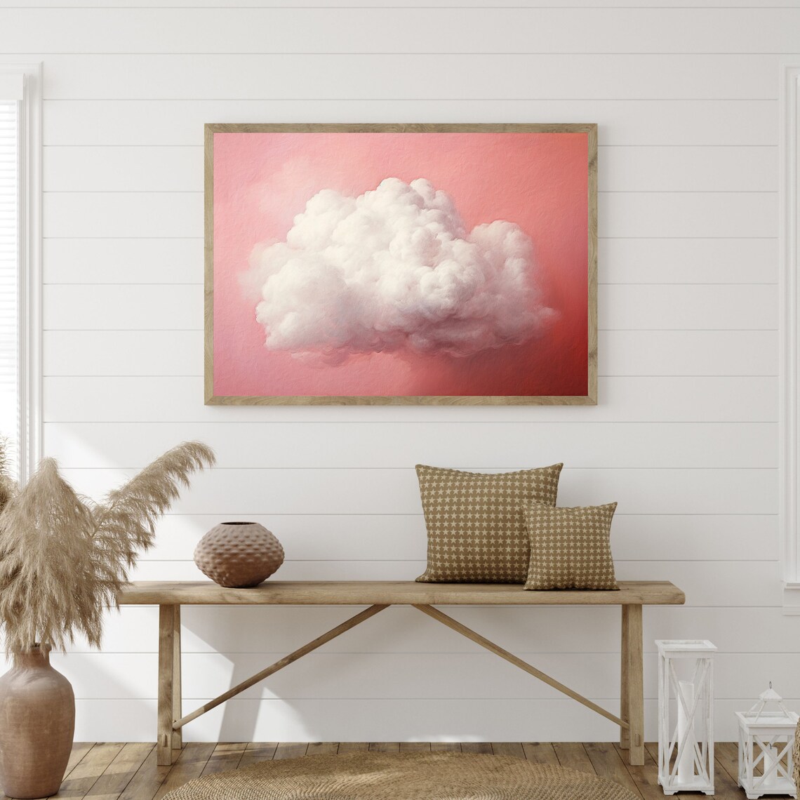 Pink Cloud Minimalist Art Print, Abstract Decor - Image 3