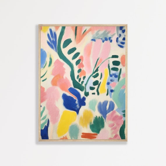 Abstract Henri Matisse Style Print Trendy Minimalist Wall Art Aesthetic Room Decor P 831